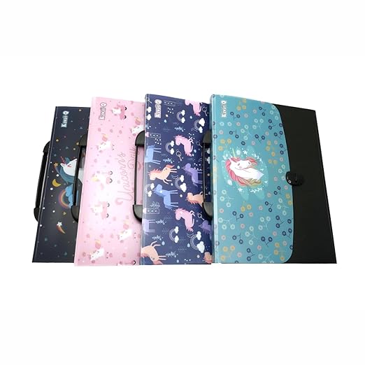 UNICORN DOCUMENT FOLDER -(Black+Blue)