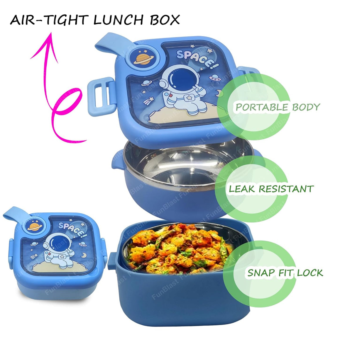 KIDS SQ INSULATED- LUNCH BOX