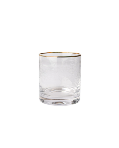 OLD FASHIONED GOLDEN RIMMED GLASS