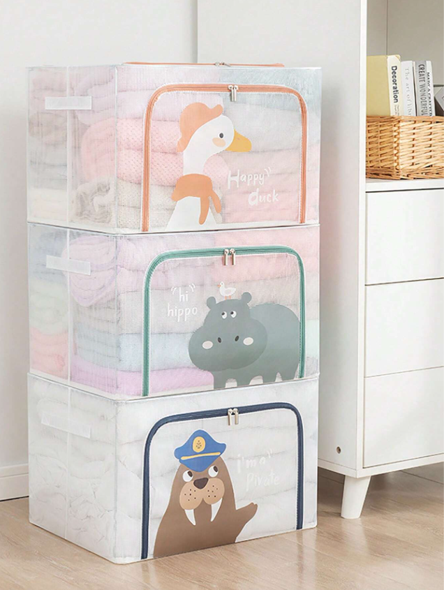 STORAGE BOX 66L TRANSPARENT