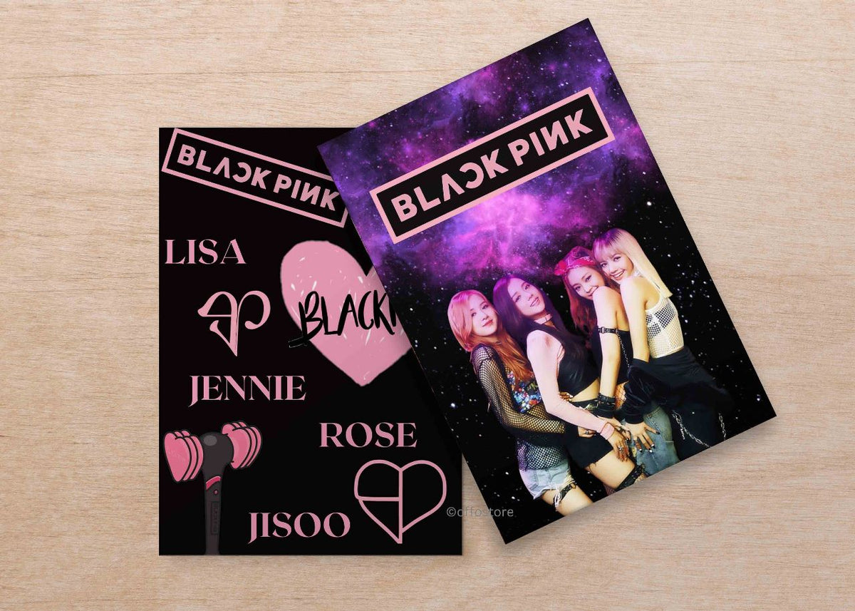 BLACK PINK FLAP NOTE BOOK