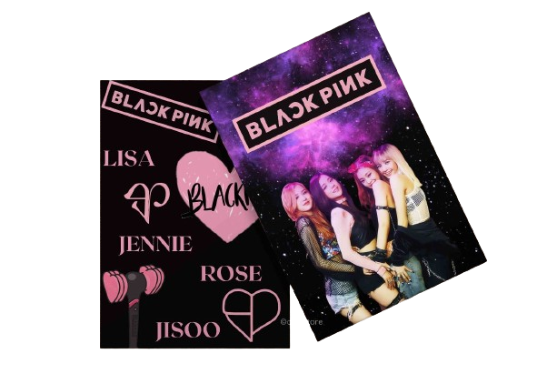 BLACK PINK FLAP NOTE BOOK